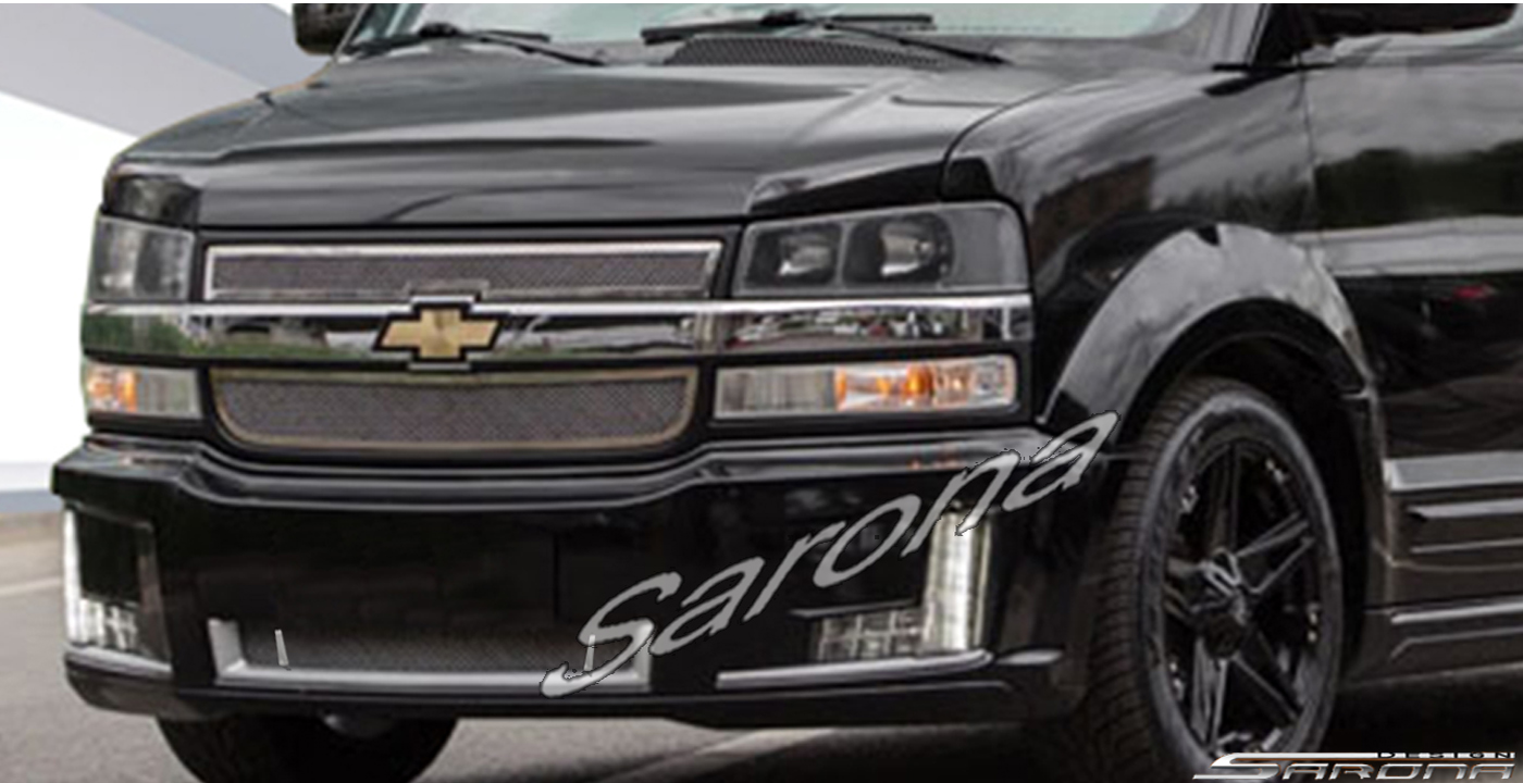 Custom Chevy Express Van  All Styles Front Bumper (2003 - 2025) - $980.00 (Part #CH-065-FB)